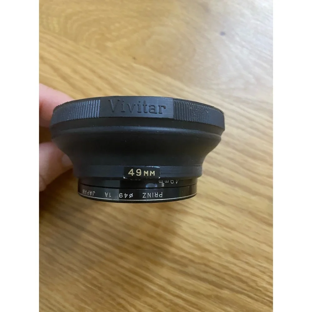 Vivitar 49mm Collapsible Lens Hood Folding Soft Rubber Threaded‎ Baffled Japan